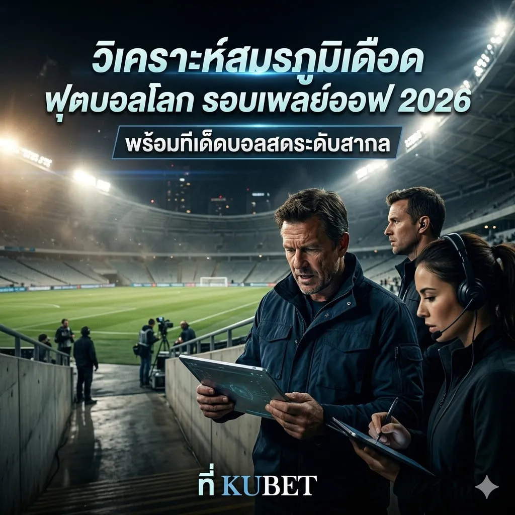 วิเคราะห์สมรภูมิเดือด ฟุตบอลโลก รอบเพลย์ออฟ 2026 พร้อมทีเด็ดบอลสดระดับสากลที่ KUBET
